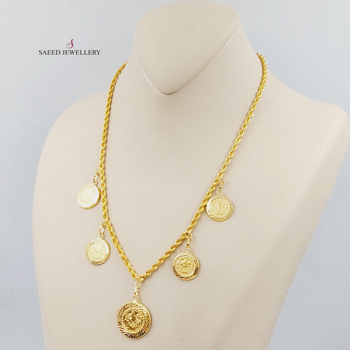 21K Gold Lirat Rashadi Necklace by Saeed Jewelry - Image 3