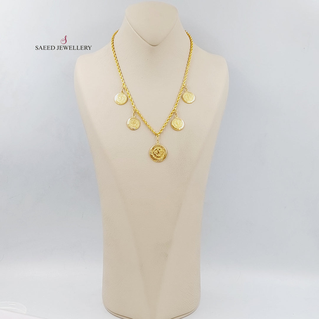 21K Gold Lirat Rashadi Necklace by Saeed Jewelry - Image 4