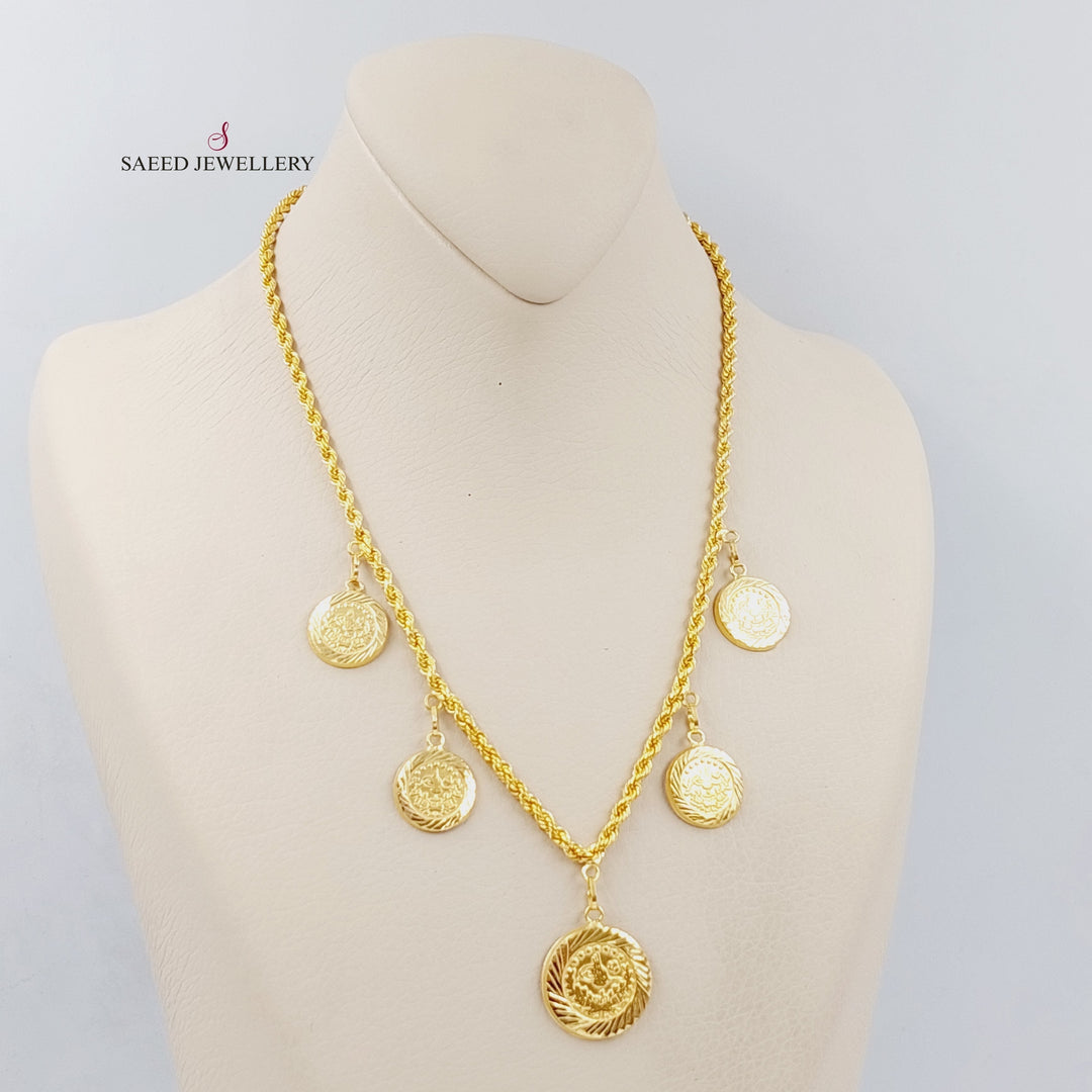 21K Gold Lirat Rashadi Necklace by Saeed Jewelry - Image 5