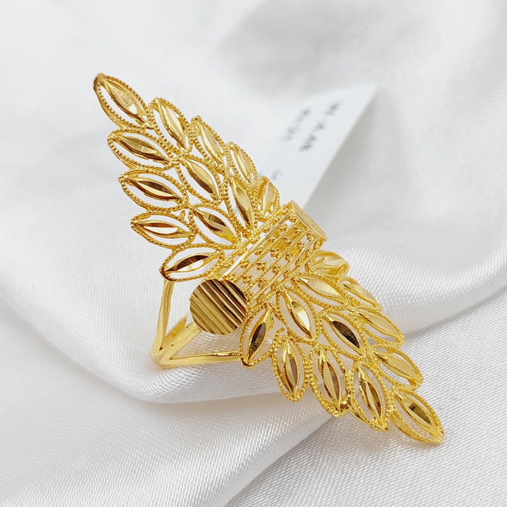 21K Gold Long Spike Ring by Saeed Jewelry - Image 1