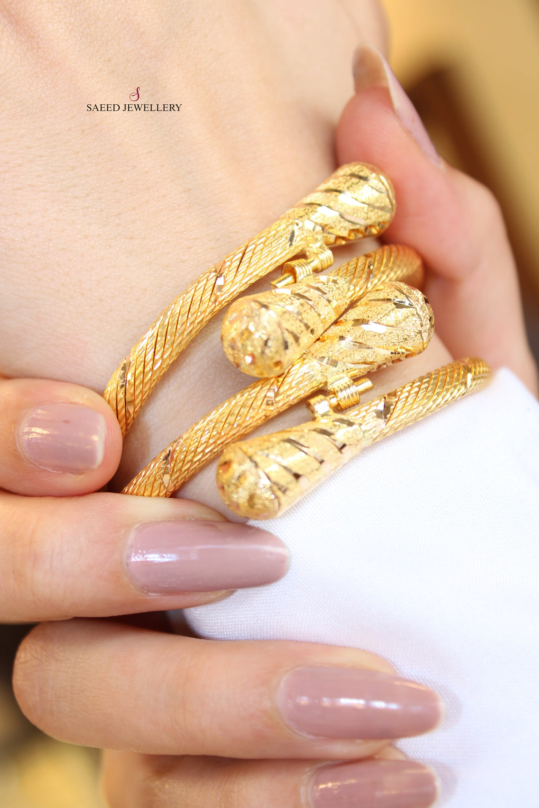 21K Gold Luxury Bracelet by Saeed Jewelry - Image 1