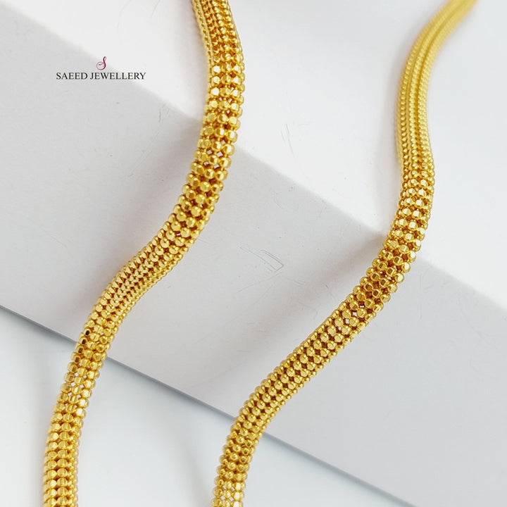 21K Gold Malaysian Chain 45 cm Bold by Saeed Jewelry - Image 3