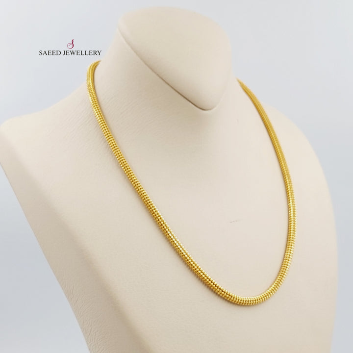 21K Gold Malaysian Chain 45 cm Bold by Saeed Jewelry - Image 1