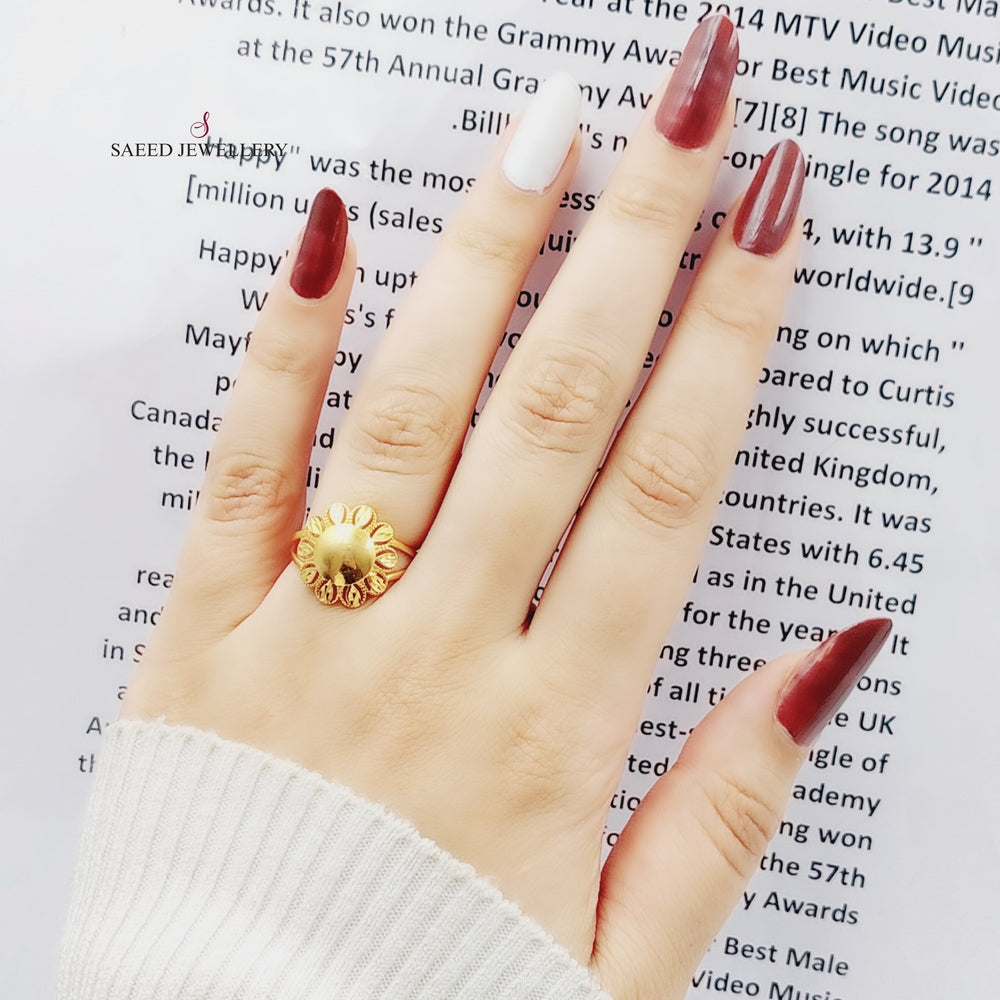 21K Gold Malaysian Ring by Saeed Jewelry - Image 2