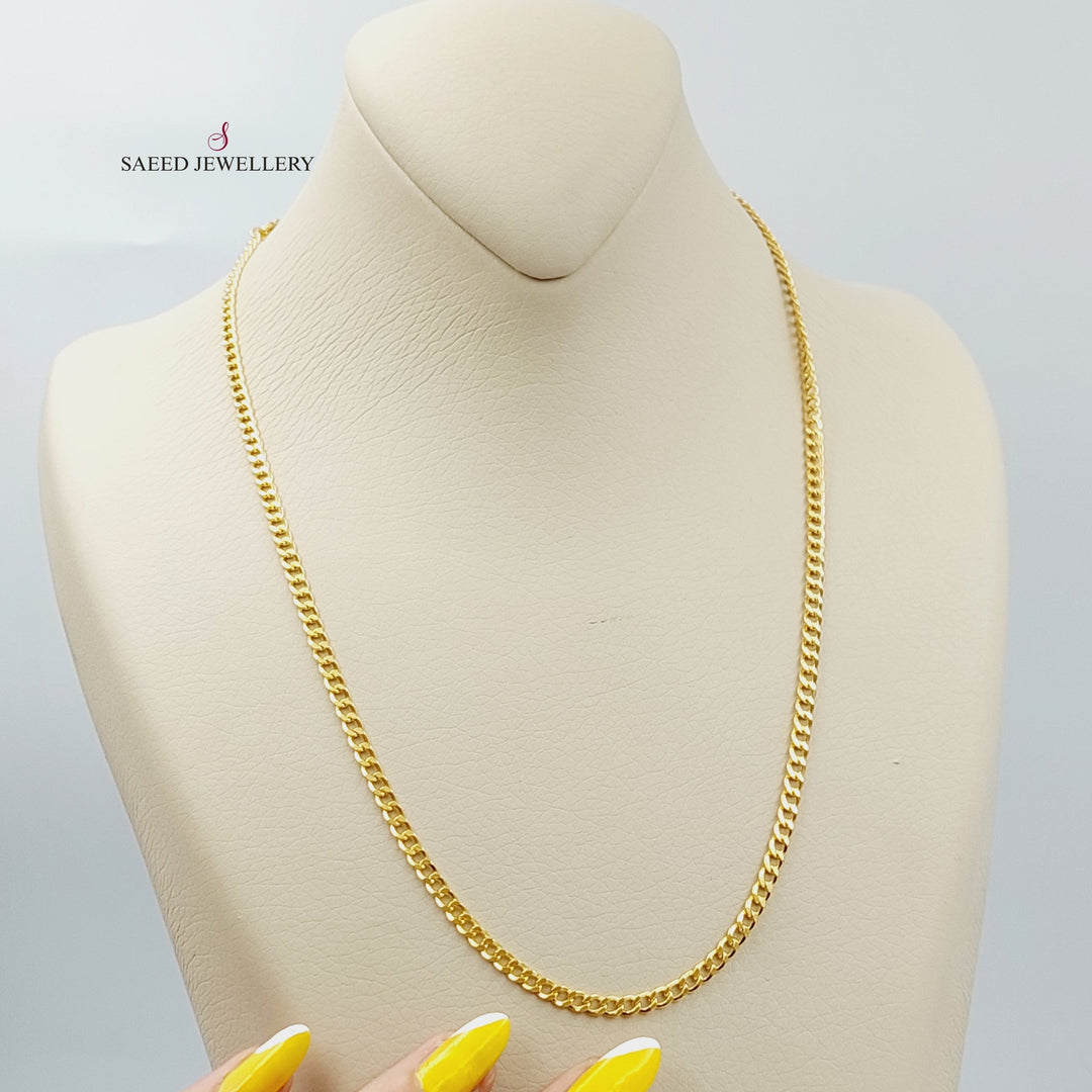 21K Medium Thickness 50cm Chain Made of 21K Yellow Gold by Saeed Jewelry-26644
