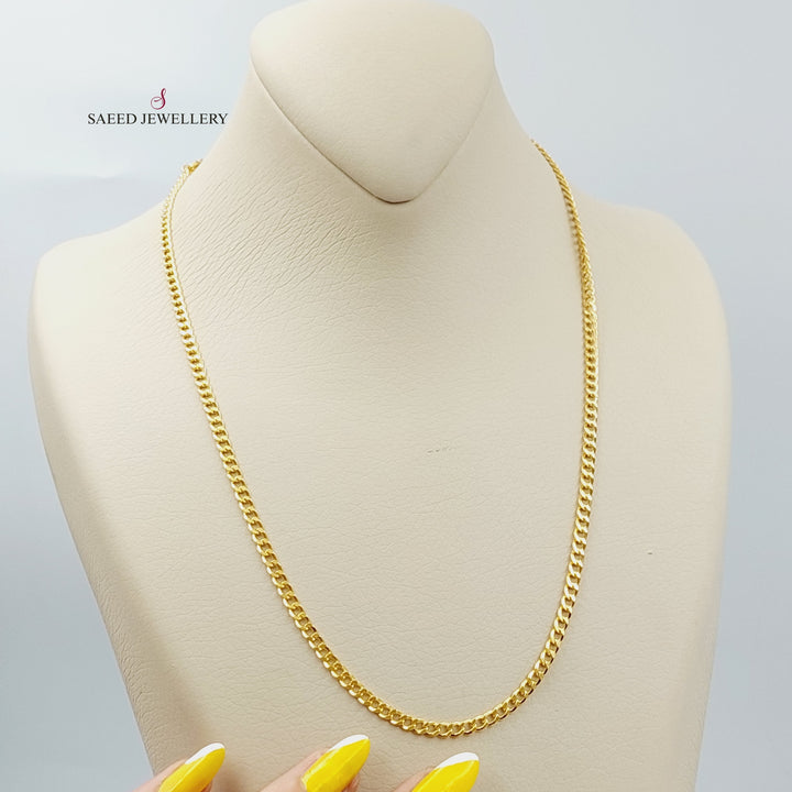21K Medium Thickness 50cm Chain Made of 21K Yellow Gold by Saeed Jewelry-26644