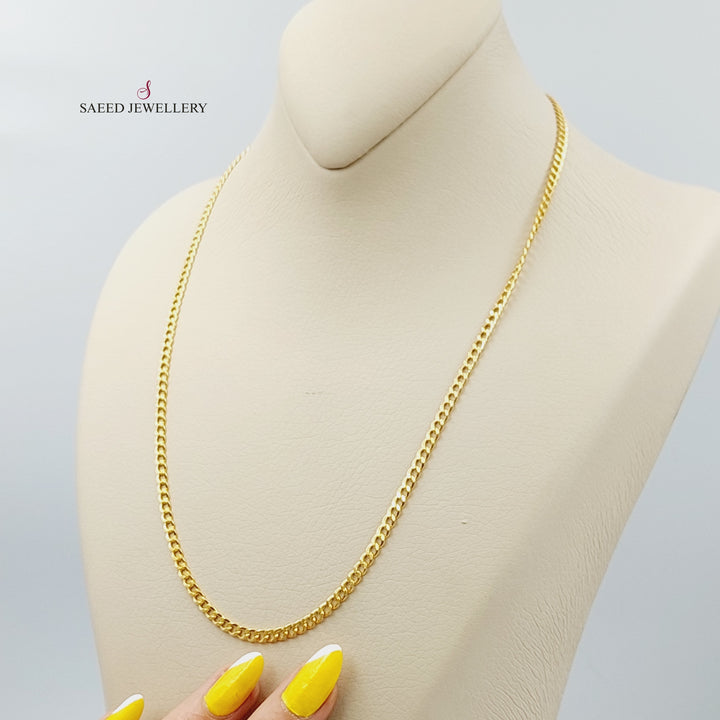 21K Medium Thickness 50cm Chain Made of 21K Yellow Gold by Saeed Jewelry-26644
