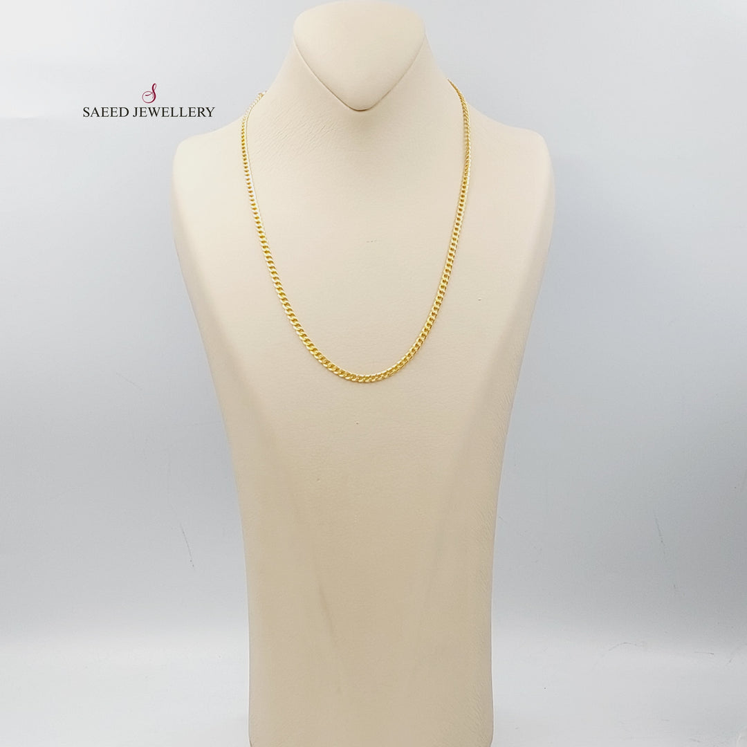 21K Medium Thickness 50cm Chain Made of 21K Yellow Gold by Saeed Jewelry-26644