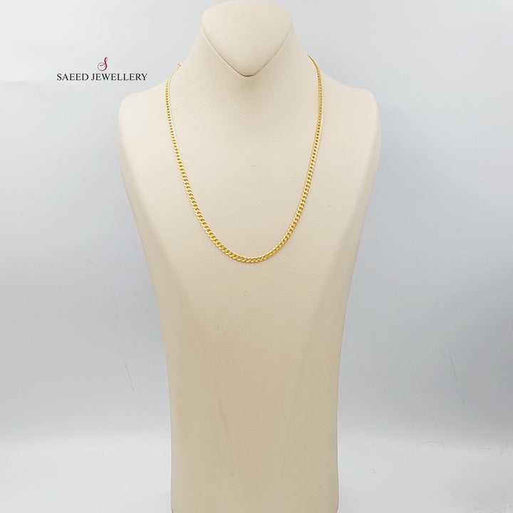 21K Medium Thickness 50cm Chain Made of 21K Yellow Gold by Saeed Jewelry-26644
