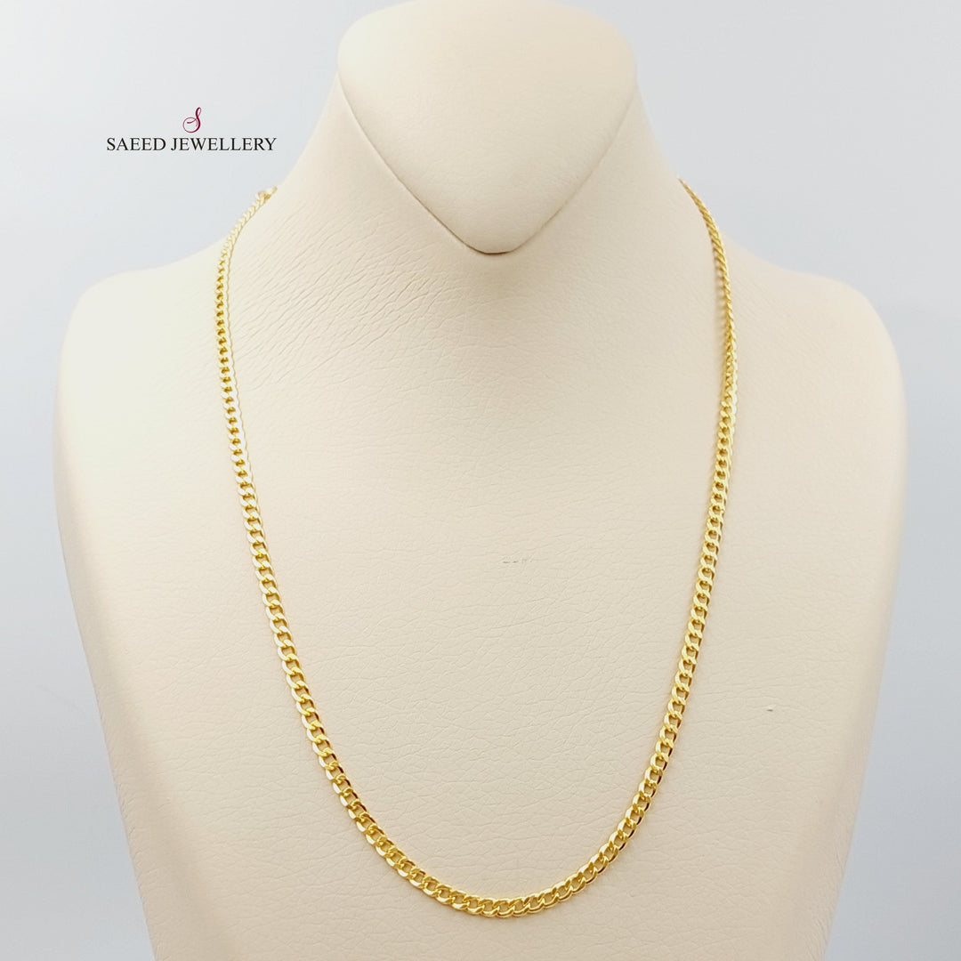 21K Gold Medium Thickness 50cm Chain by Saeed Jewelry - Image 1