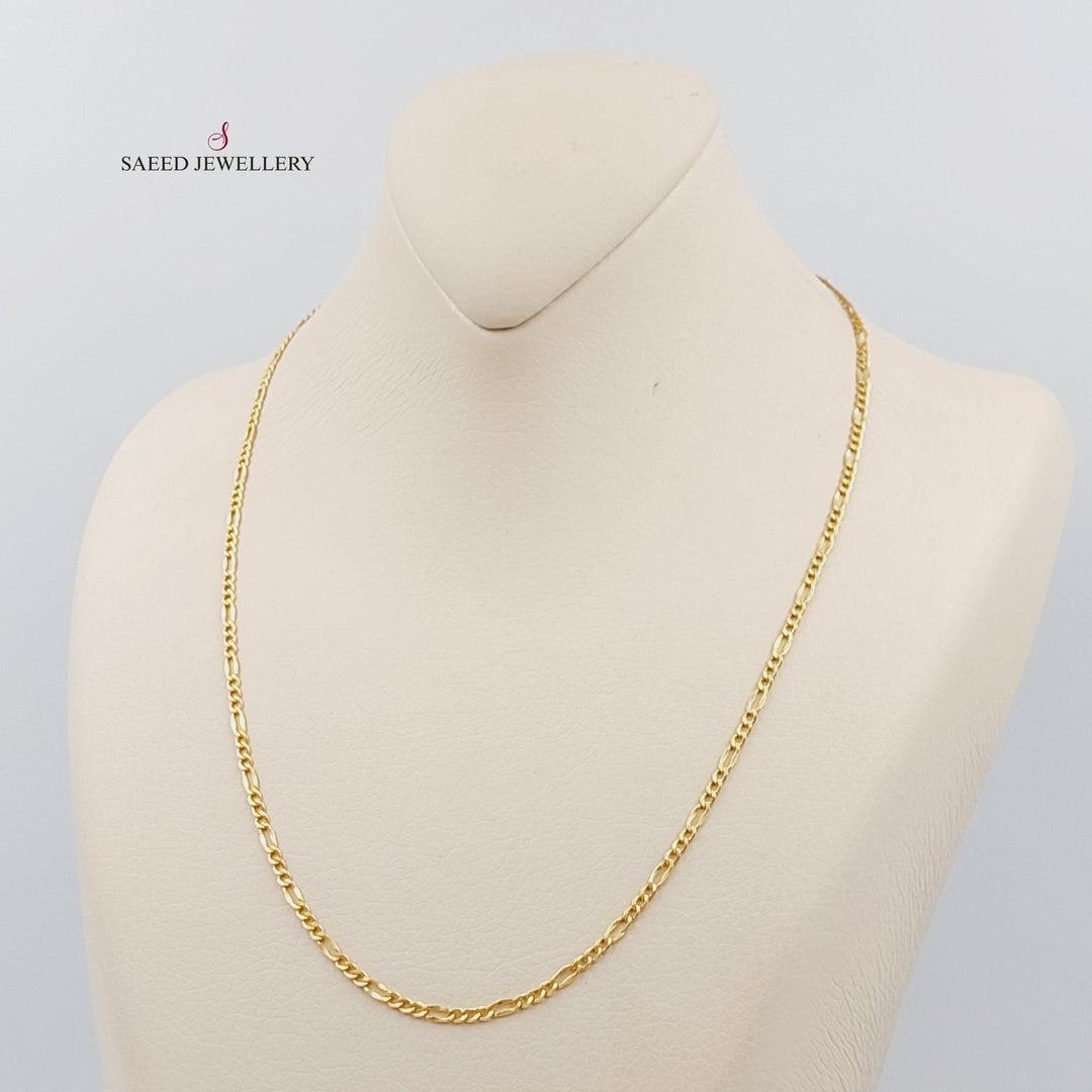 21K Gold Medium Thickness 50cm Chain by Saeed Jewelry - Image 1