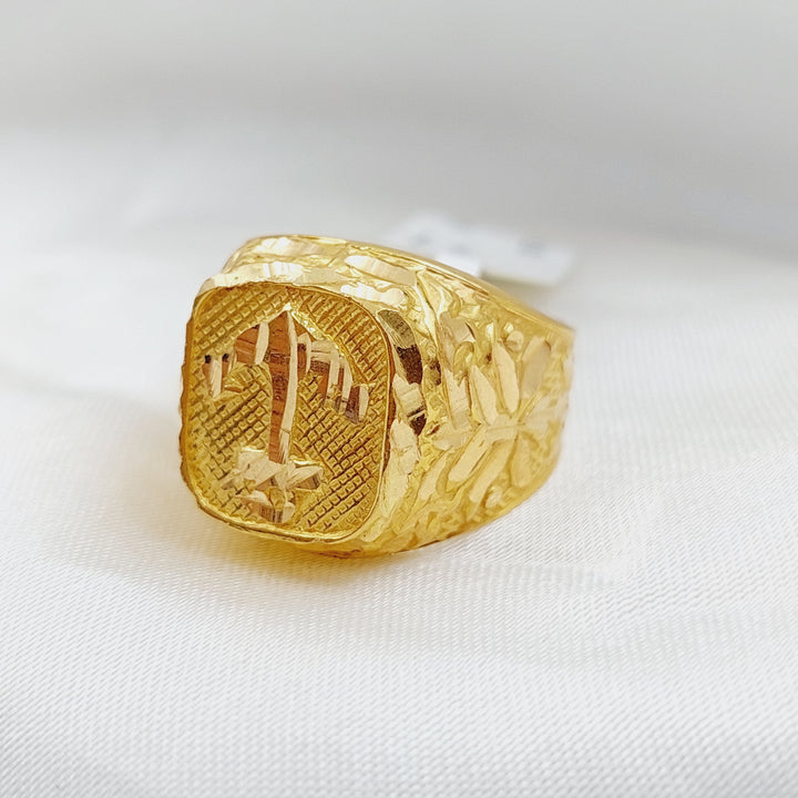 21K Gold Men Ring by Saeed Jewelry - Image 3