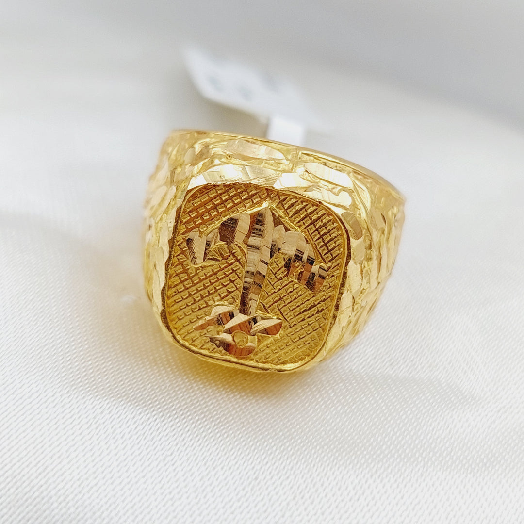 21K Gold Men Ring by Saeed Jewelry - Image 5