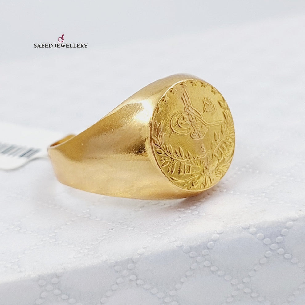 21K Gold Men's Rashadi Ring by Saeed Jewelry - Image 4