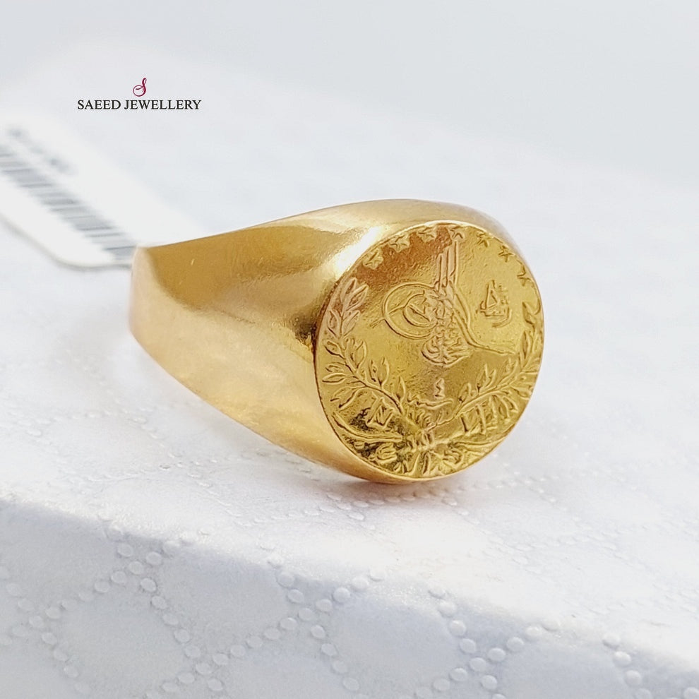 21K Gold Men's Rashadi Ring by Saeed Jewelry - Image 6