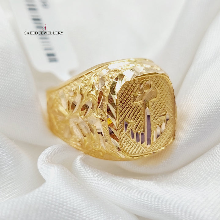 21K Men's Ring Made of 21K Yellow Gold by Saeed Jewelry-26609