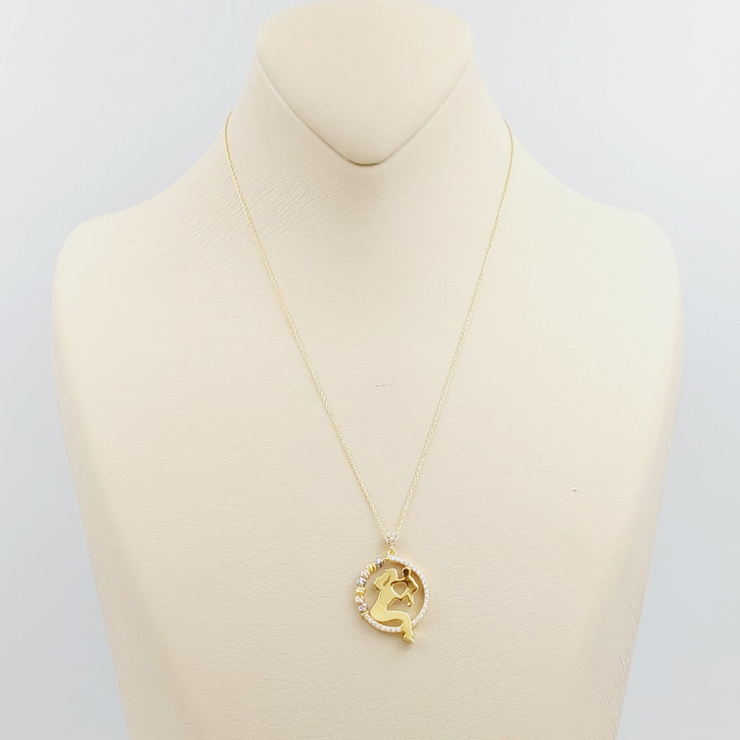 21K Gold Motherhood Necklace by Saeed Jewelry - Image 18