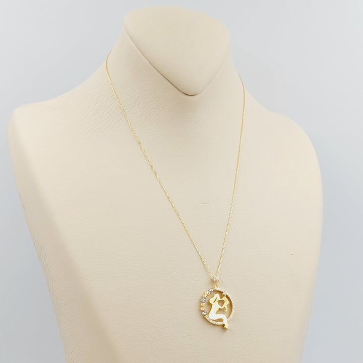 21K Gold Motherhood Necklace by Saeed Jewelry - Image 12