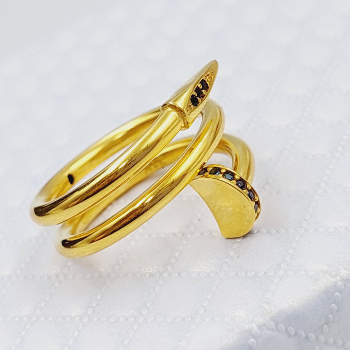 21K Gold Nail Ring by Saeed Jewelry - Image 5