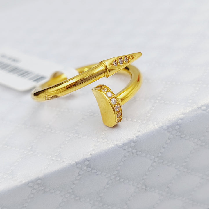 21K Gold Nail Ring by Saeed Jewelry - Image 3