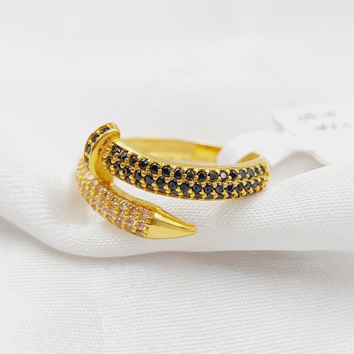 21K Nail Ring Made of 21K Yellow Gold by Saeed Jewelry-25703