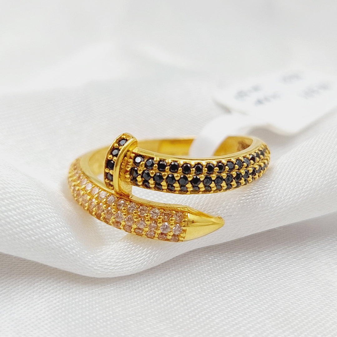 21K Nail Ring Made of 21K Yellow Gold by Saeed Jewelry-25703
