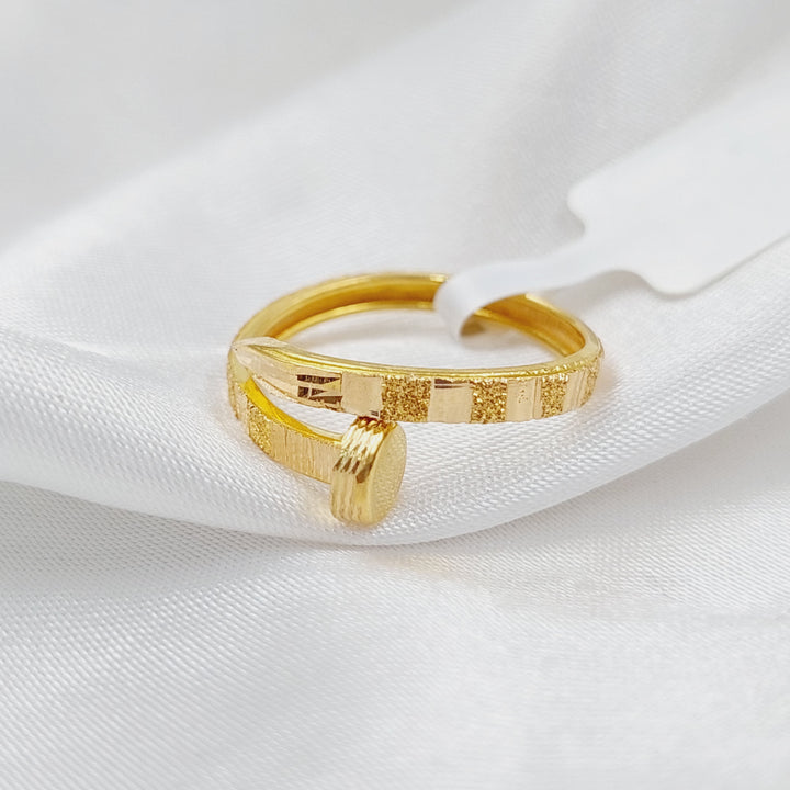 21K Gold Nail Ring by Saeed Jewelry - Image 4