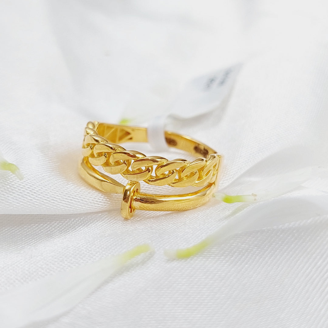 21K Gold Nail Ring by Saeed Jewelry - Image 3