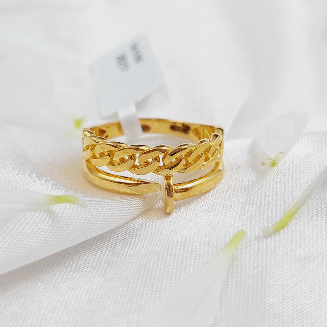 21K Gold Nail Ring by Saeed Jewelry - Image 4