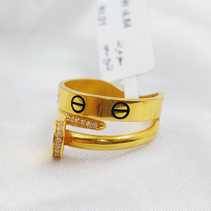 21K Gold Nail Ring by Saeed Jewelry - Image 13