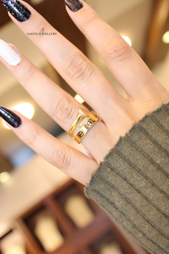 21K Gold Nail Ring by Saeed Jewelry - Image 9