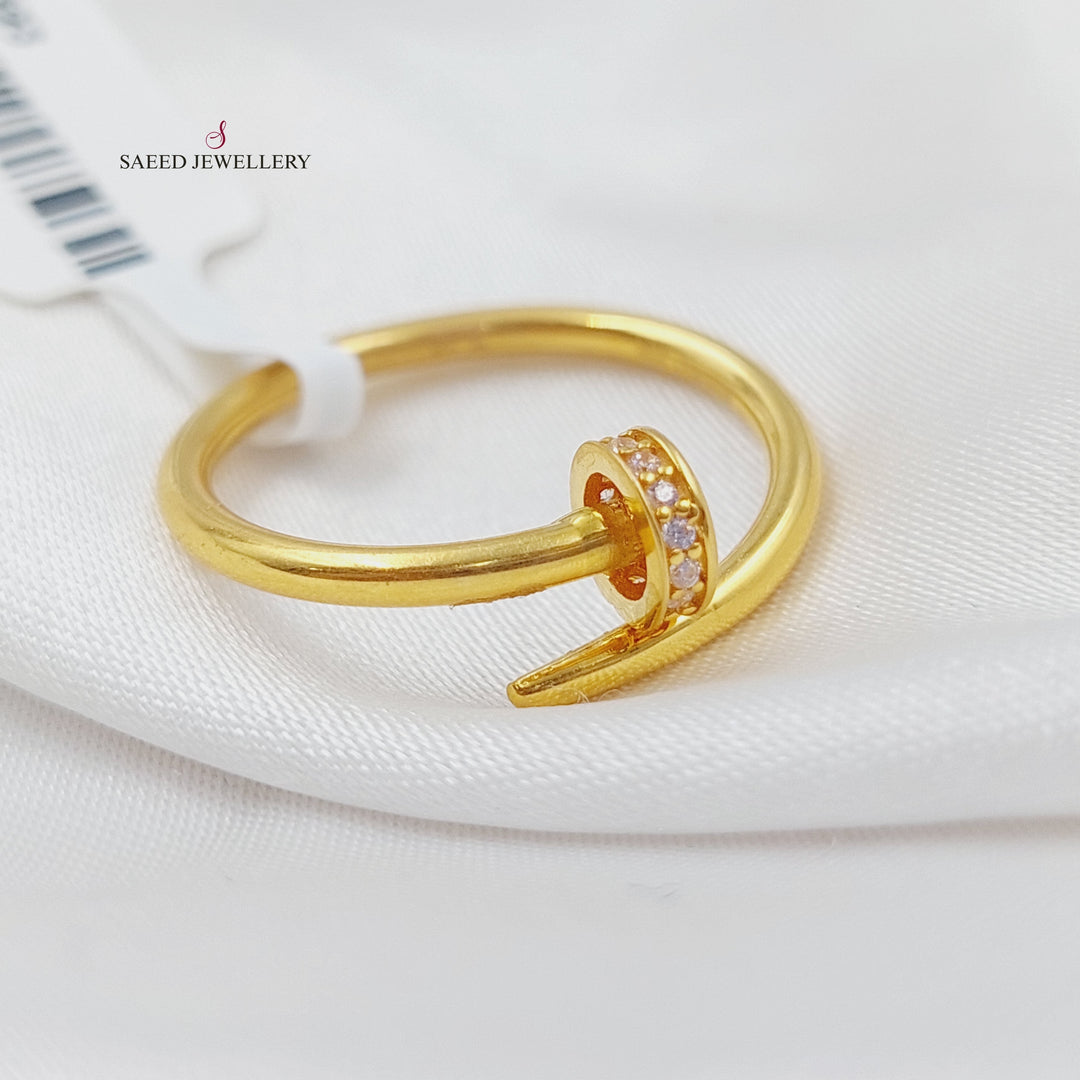 21K Gold Nail Ring by Saeed Jewelry - Image 1