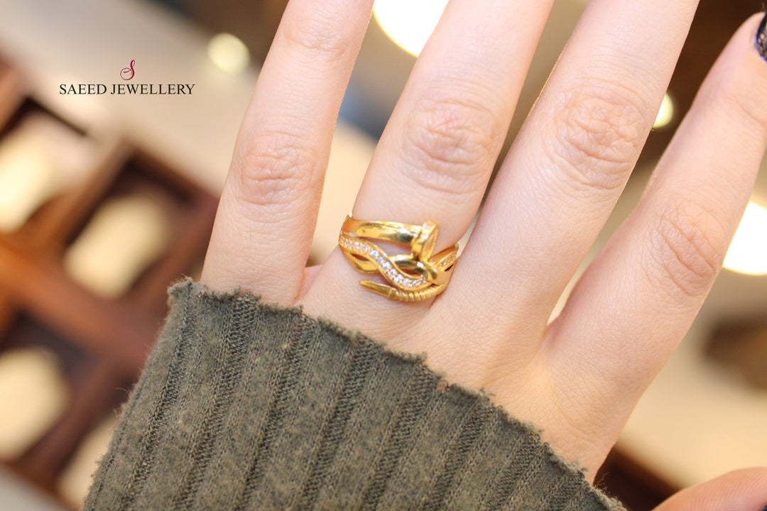 21K Gold Nail Ring by Saeed Jewelry - Image 9