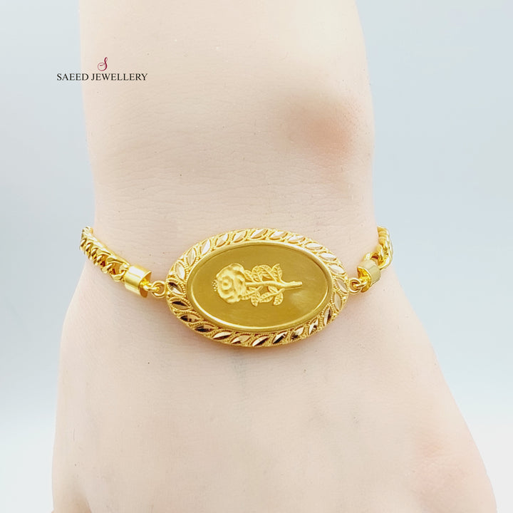 21K Gold Ounce Bracelet by Saeed Jewelry - Image 2