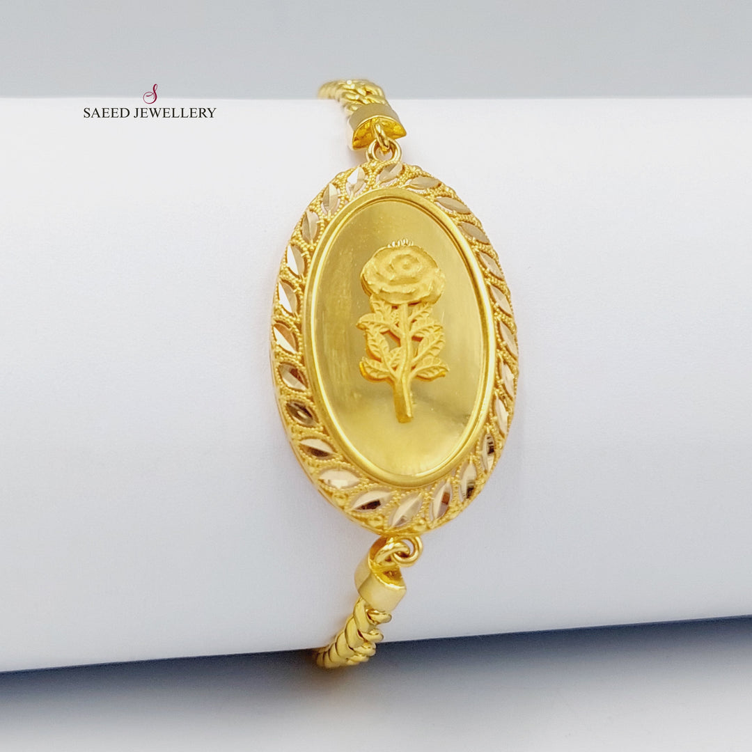 21K Gold Ounce Bracelet by Saeed Jewelry - Image 1