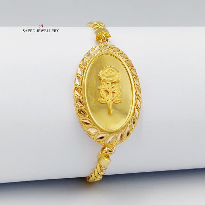 21K Gold Ounce Bracelet by Saeed Jewelry - Image 1