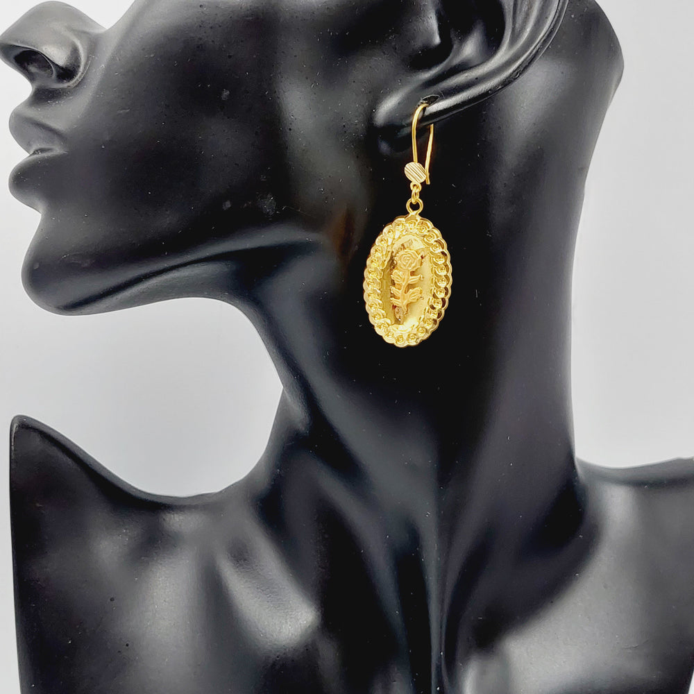 21K Gold Ounce Earrings by Saeed Jewelry - Image 2