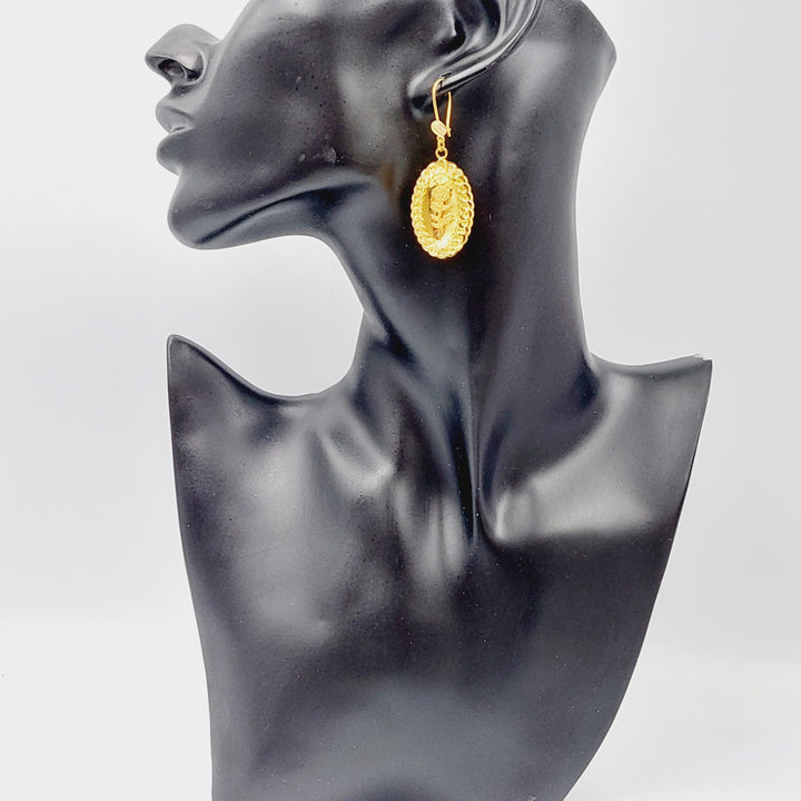 21K Gold Ounce Earrings by Saeed Jewelry - Image 3