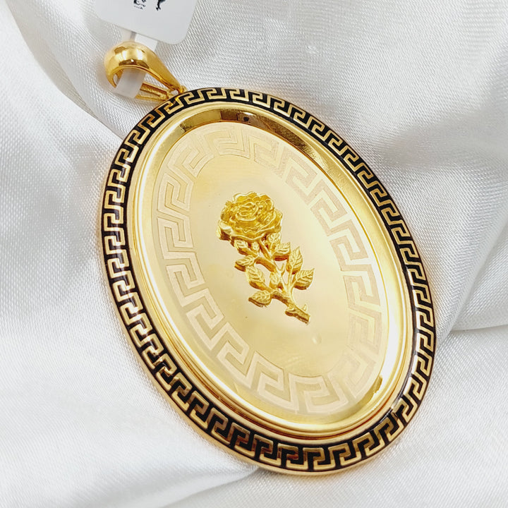 21K Gold Ounce Enamel Model Pendant by Saeed Jewelry - Image 3