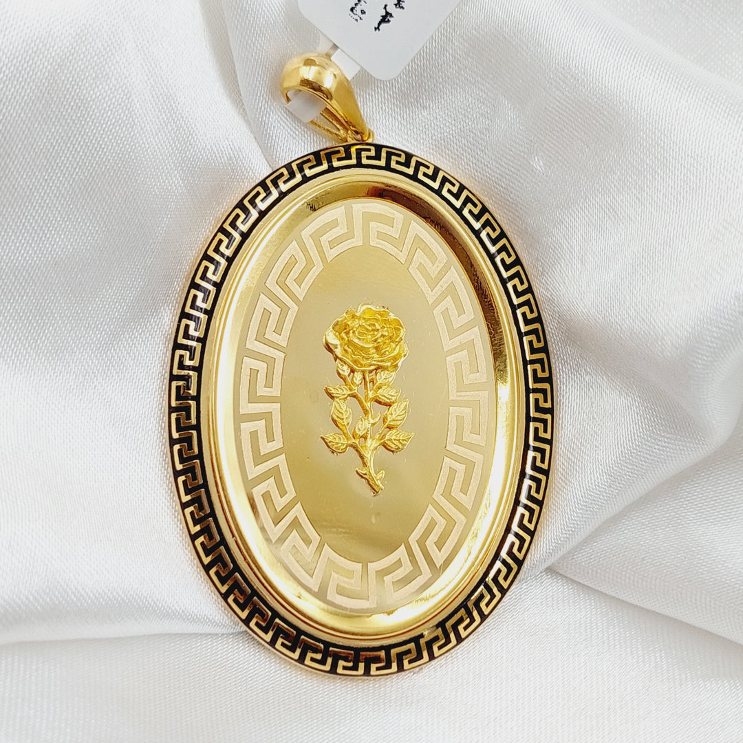 21K Gold Ounce Enamel Model Pendant by Saeed Jewelry - Image 6