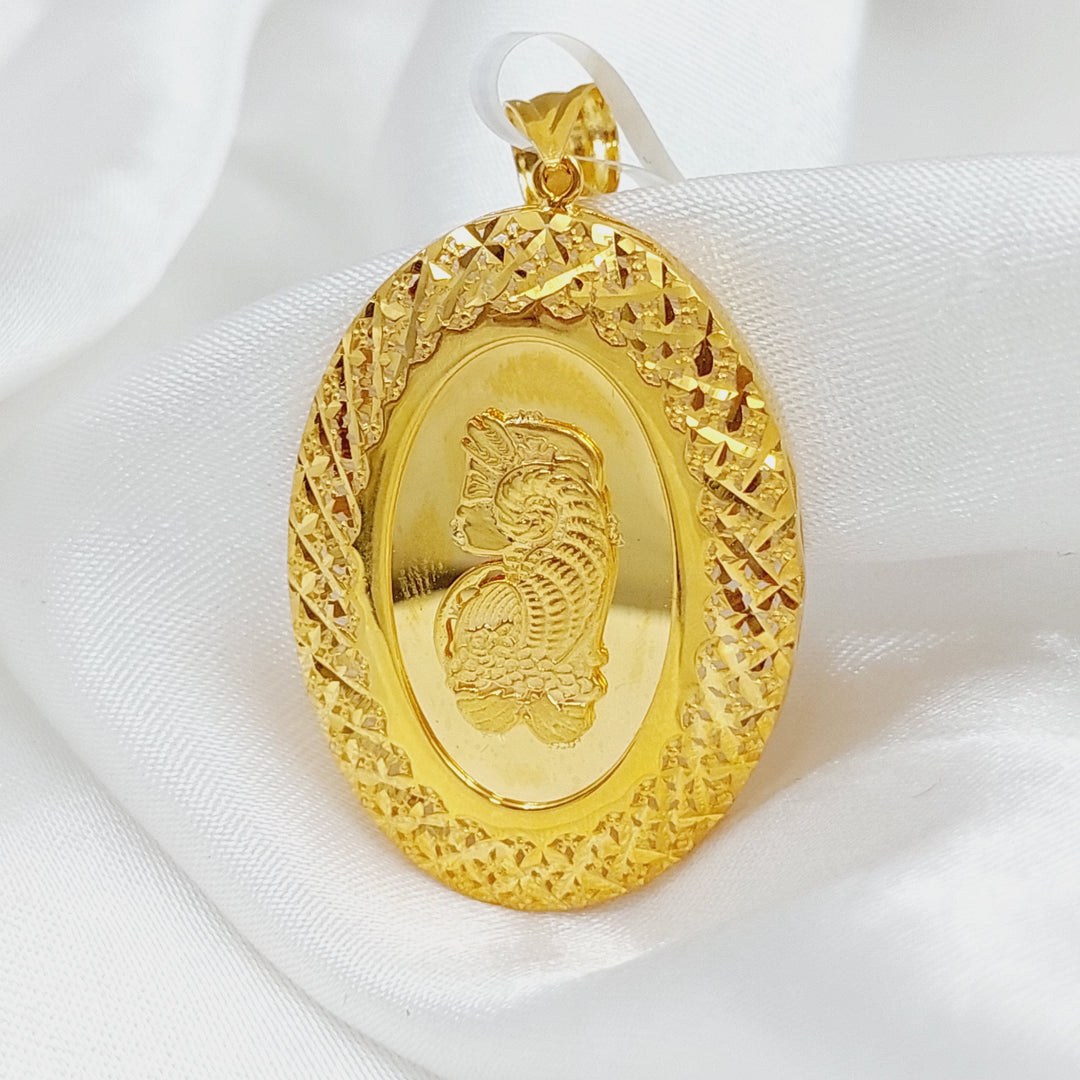 21K Gold Ounce Model Pendant by Saeed Jewelry - Image 3