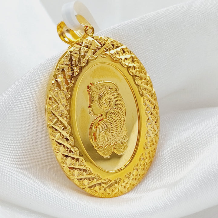 21K Gold Ounce Model Pendant by Saeed Jewelry - Image 4