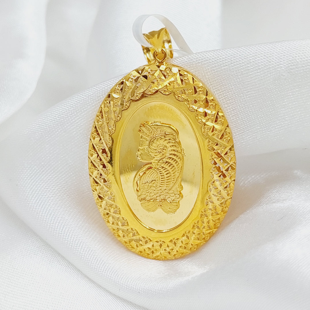 21K Gold Ounce Model Pendant by Saeed Jewelry - Image 5