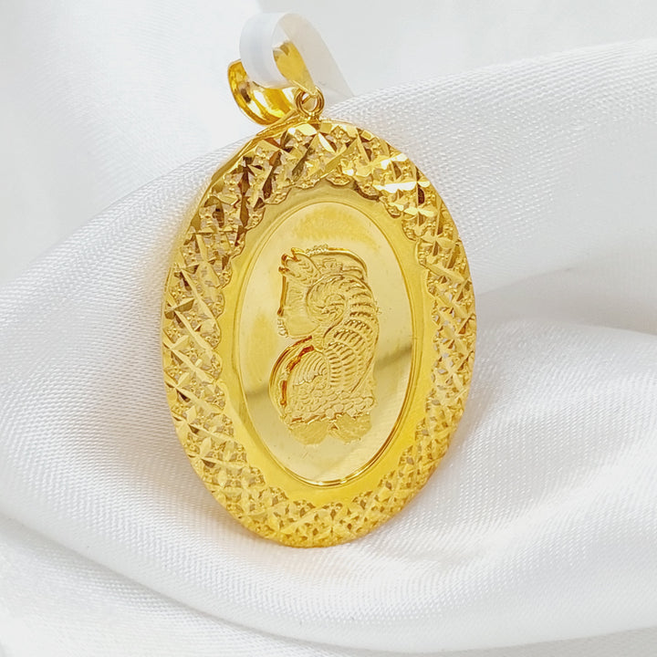 21K Gold Ounce Model Pendant by Saeed Jewelry - Image 1