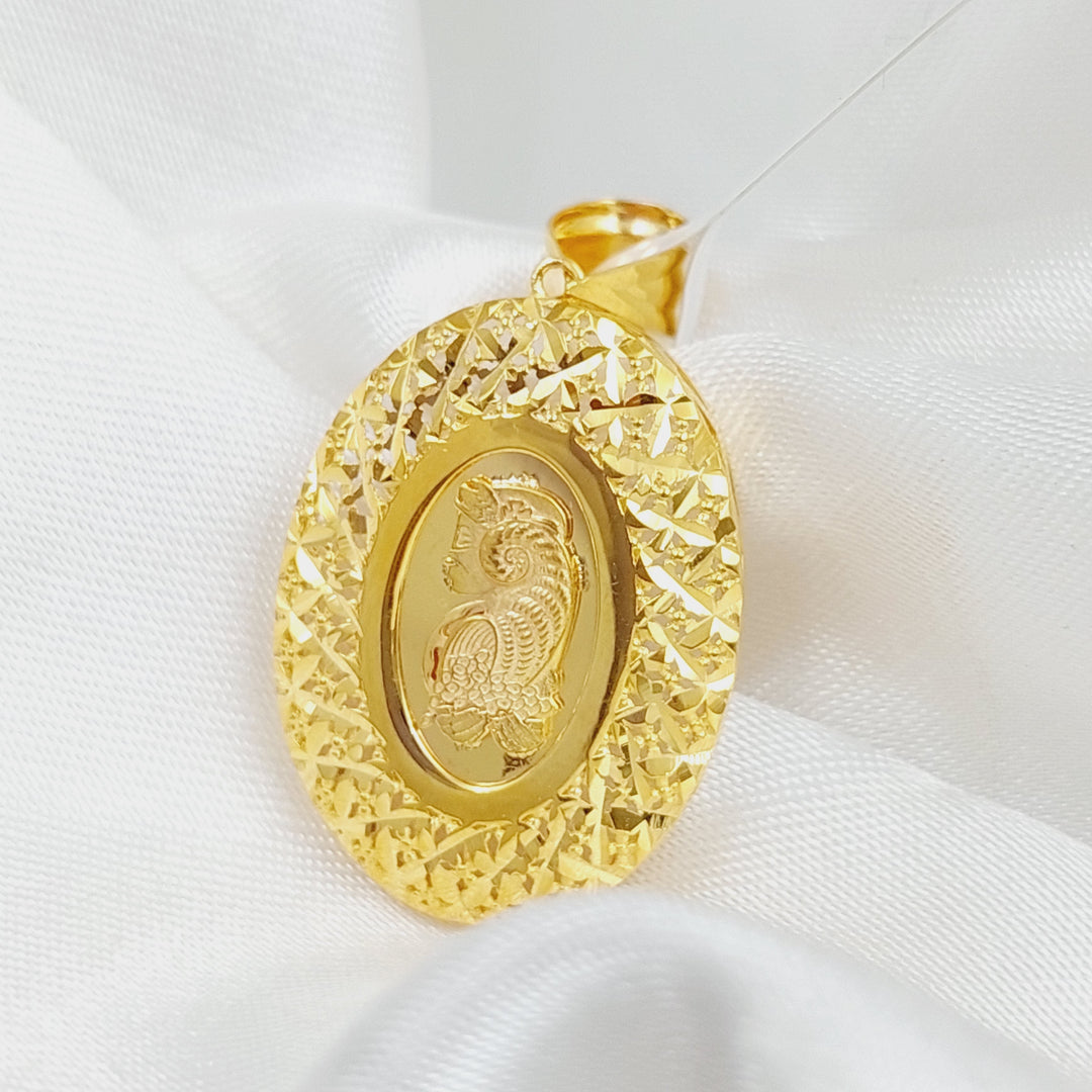 21K Gold Ounce Model Pendant by Saeed Jewelry - Image 3