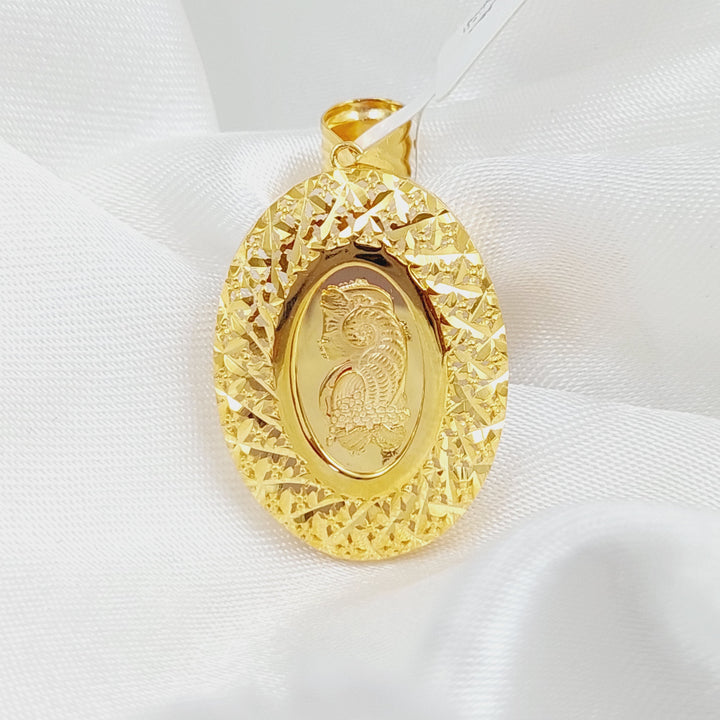 21K Gold Ounce Model Pendant by Saeed Jewelry - Image 4