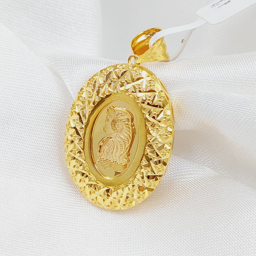 21K Gold Ounce Model Pendant by Saeed Jewelry - Image 5