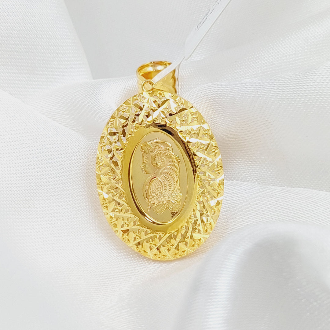 21K Gold Ounce Model Pendant by Saeed Jewelry - Image 1