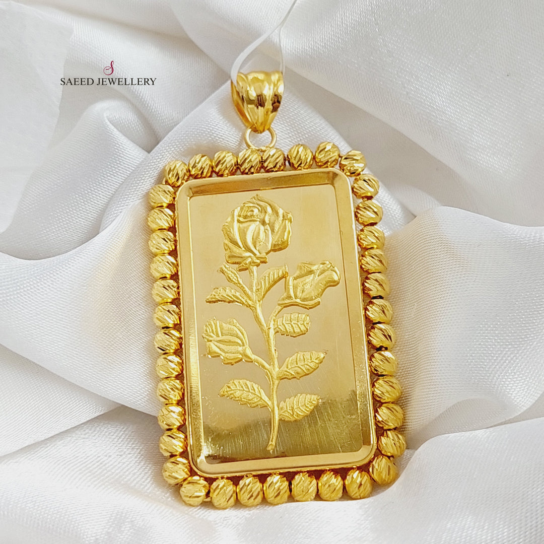 21K Ounce Model Pendant Made of 21K Yellow Gold by Saeed Jewelry-26664