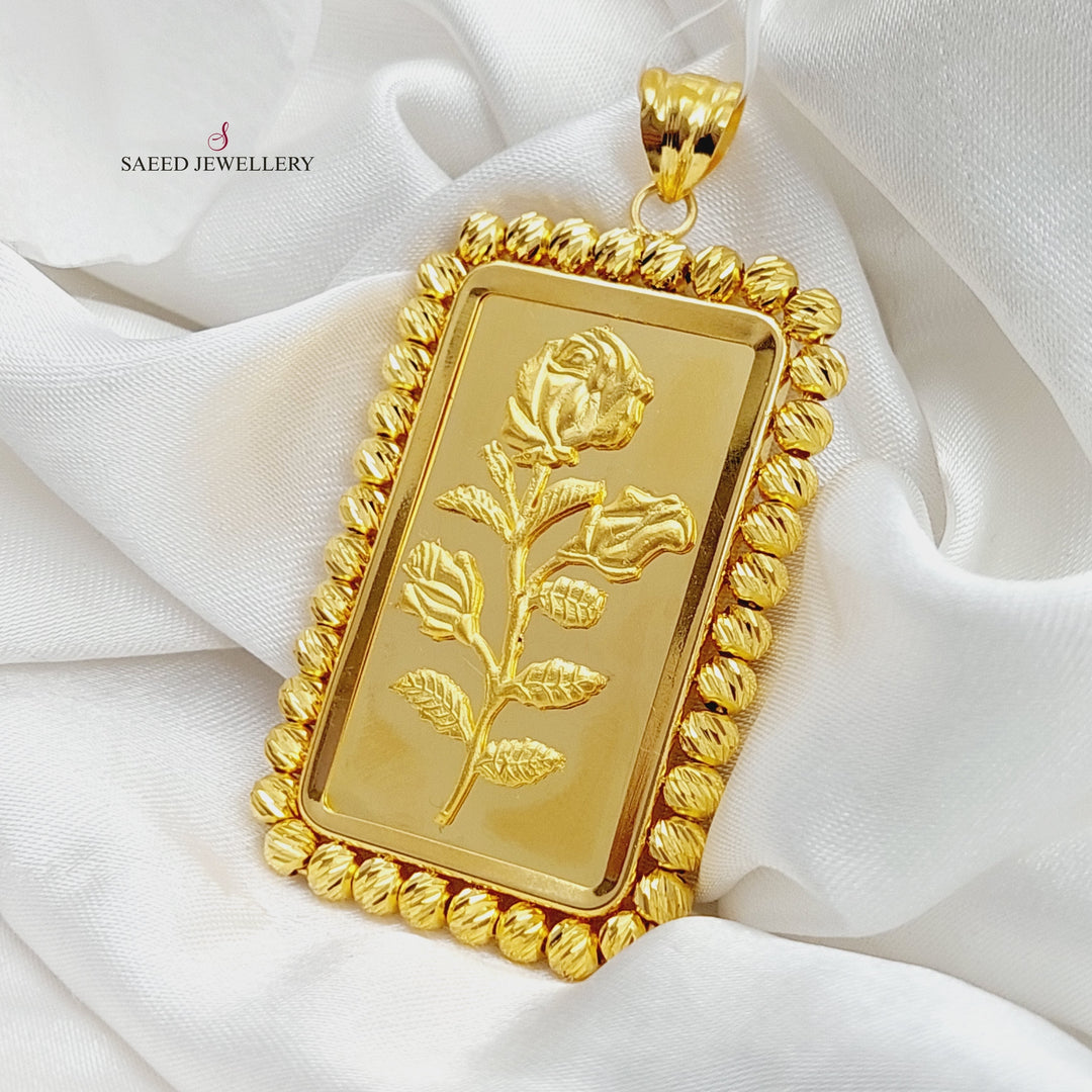 21K Ounce Model Pendant Made of 21K Yellow Gold by Saeed Jewelry-26664